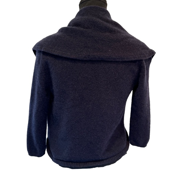 Sin Choi 100% Cashmere Cardigan Size S Soft Lightweight Black Classic Knit - Picture 2 of 6